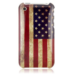 Imagem de Capa para iPhone 3G e 3GS de Plástico - USA Retrô