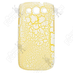 Imagem de Capa para Galaxy S3 i9300 de plástico com rachaduras douradas - Bege