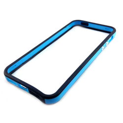Imagem de Bumper para iPhone 5 e 5S de TPU - Preto com Azul