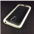 Imagem de Capa para Galaxy S4 Mini i9190 de TPU com traseira de acrílico transparente - Branca