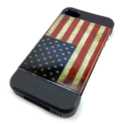 Imagem de Capa para iPhone 4 e 4S de TPU com Estampa em Plástico - USA