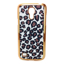Imagem de Capa para Galaxy S4 Mini i9190 de Plástico com Glitter - Leopardo Prata