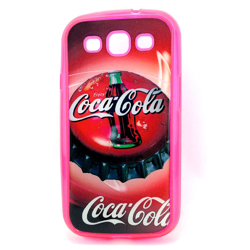 Imagem de Capa para Galaxy S3 i9300 de TPU Rosa - Coca Cola