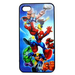Imagem de Capa para iPhone 4 e 4S de Plástico 3D - Heróis Marvel