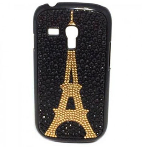 Imagem de Capa para Galaxy S3 Mini i8190 de Plástico com Strass - Torre Eiffel