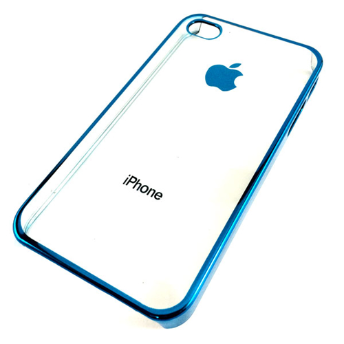 Imagem de Capa para iPhone 4 e 4S de Acrílico com Traseira Transparente - Azul