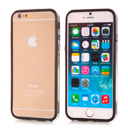 Imagem de Bumper para iPhone 6 e 6S de TPU - Dual Color | Transparente Com Preto