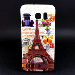 Imagem de Capa para Galaxy S6 G920 de TPU - Torre Eiffel | Bege