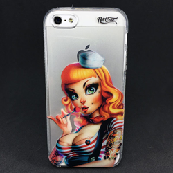 Imagem de Capa para iPhone 5 e 5S de TPU - Custom Art | Pin Up Marinheira