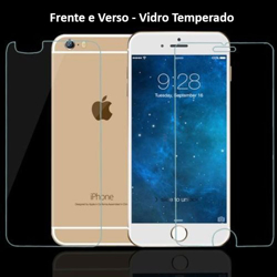 Imagem de Película para iPhone 6 Plus e iPhone 6S Plus de Vidro Temperado - Frente e Verso | Transparente