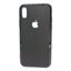 Imagem de Capa para iPhone X e XS de Silicone - Símbolo Apple Vazado | Preta