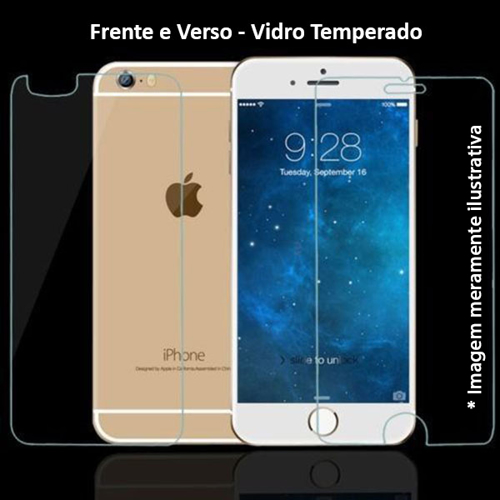 Imagem de Película para iPhone 7 de Vidro Temperado - Frente e Verso | Transparente