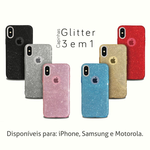 Imagem de Capa para Moto G6 de Plástico com Glitter