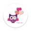 Imagem de Pop Socket - I Love You - Coruja Romântica estilo Flat