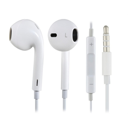 Imagem de Fone de ouvido com microfone e controle de volume para Apple HRebos - Branco