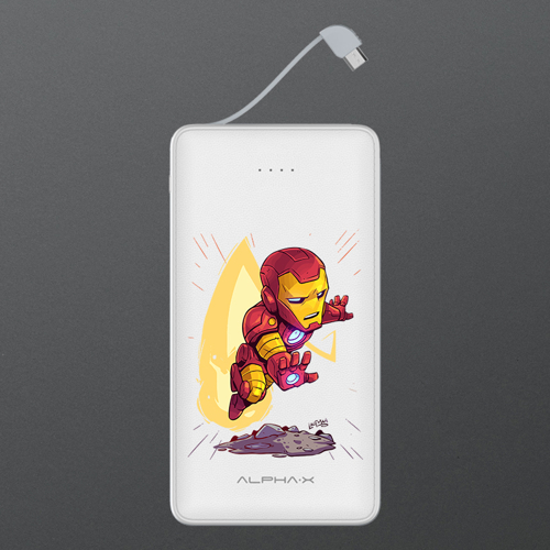 Imagem de Carregador Portátil Power Bank 6.000mAh - Homem de Ferro