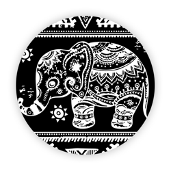 Imagem de Pop Socket - Elefante Mosaico | Preto