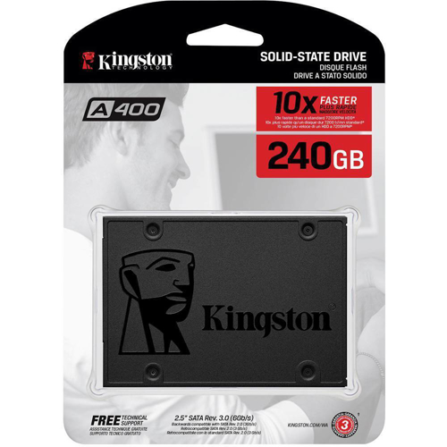 Imagem de SSD Kingston A400 240GB - 500mb/s para Leitura e 350mb/s para Gravação