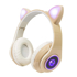 Imagem de Fone de ouvido Bluetooth com Orelhas de Gato LED - Briwax | MX-6810  