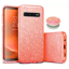 Imagem de Capa para Galaxy S10 Plus de Plástico com Glitter e Suporte de Dedo